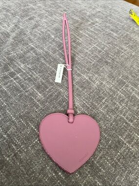Coach Purple Heart Leather Bag Charm